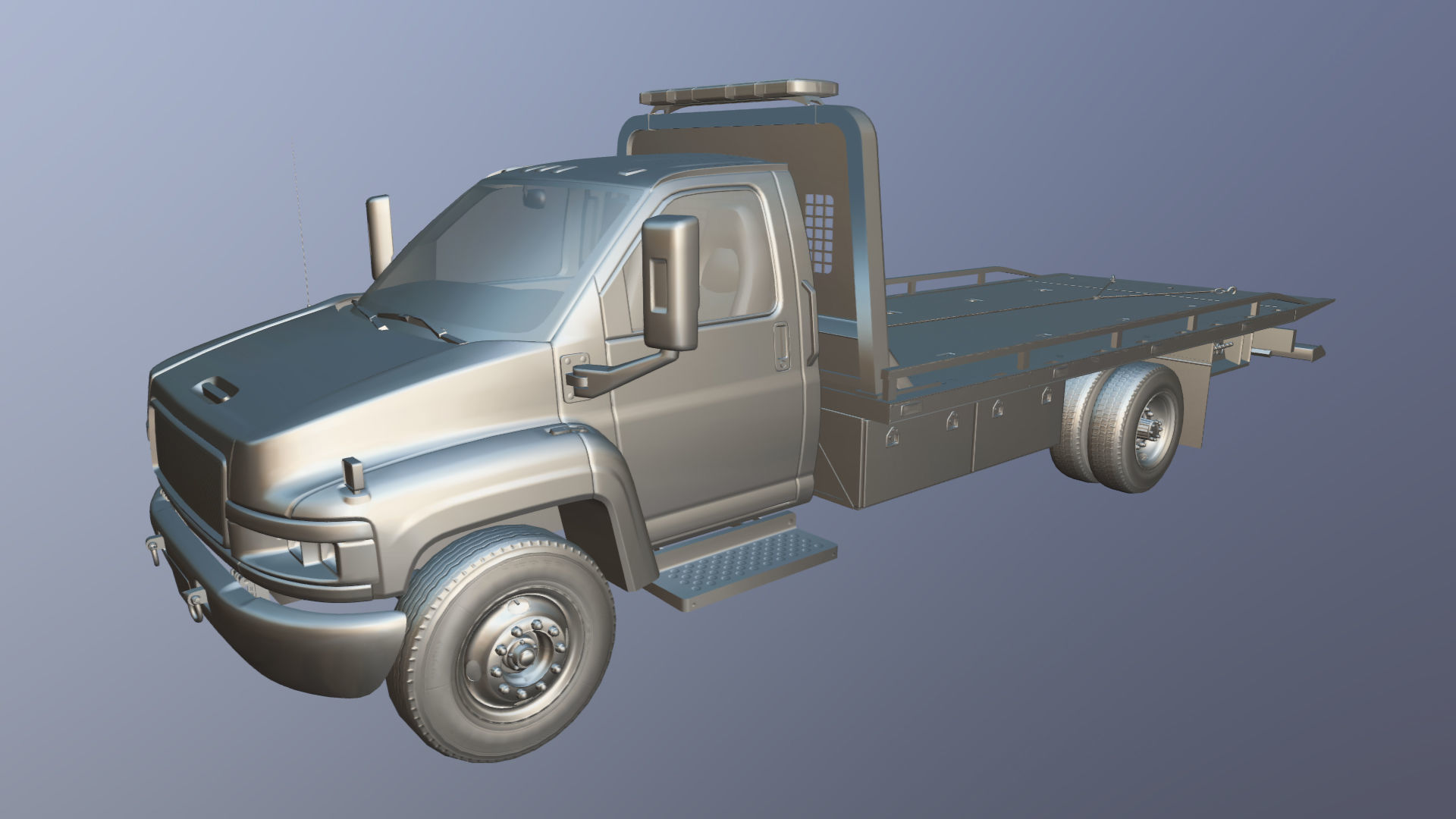 Towtruck Low-poly 3D model_30