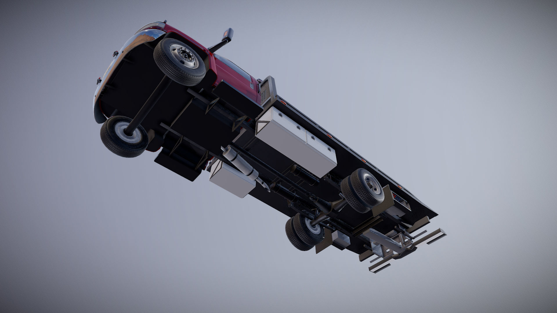 Towtruck Low-poly 3D model_16