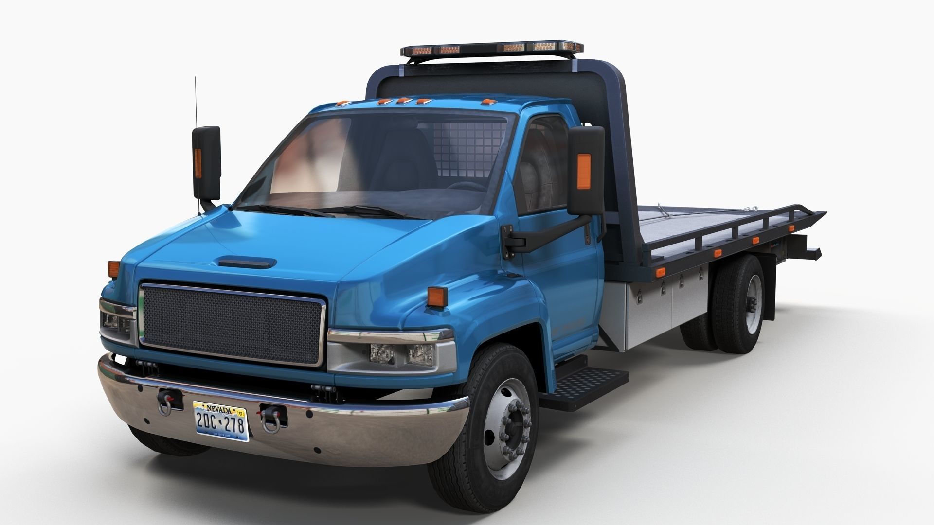 Towtruck Low-poly 3D model_1