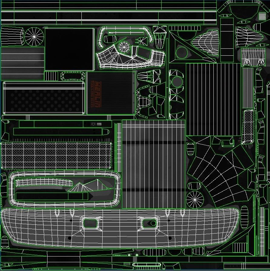 Towtruck Low-poly 3D model_37