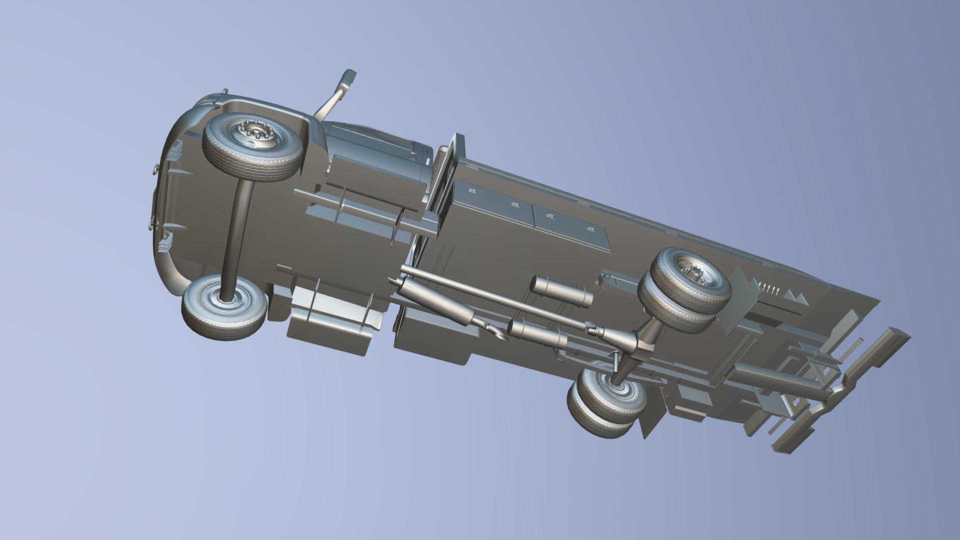 Towtruck Low-poly 3D model_27