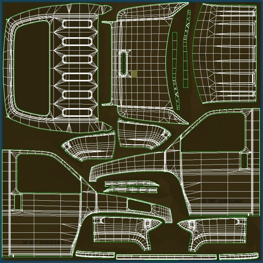 Towtruck Low-poly 3D model_36