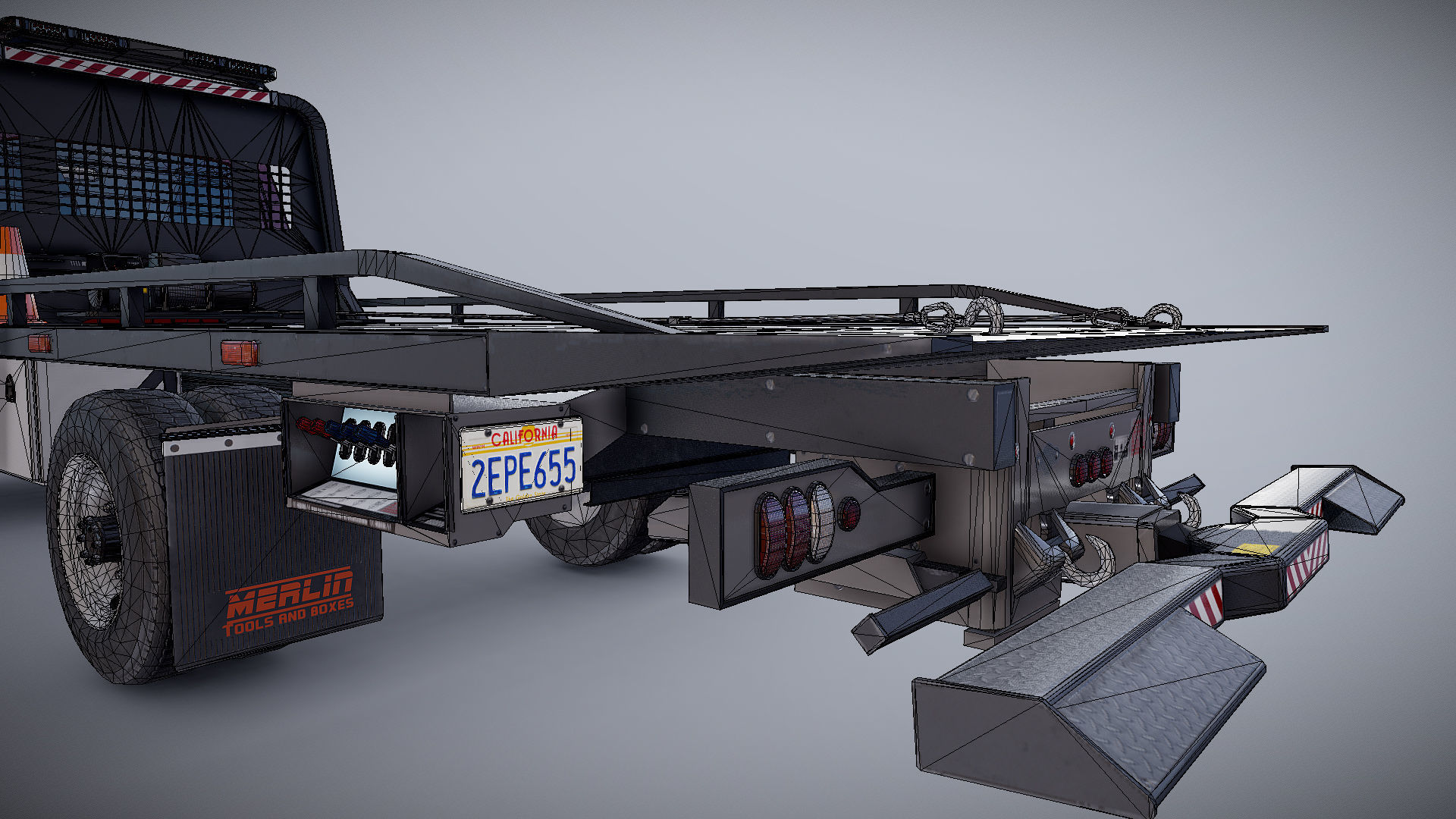 Towtruck Low-poly 3D model_24