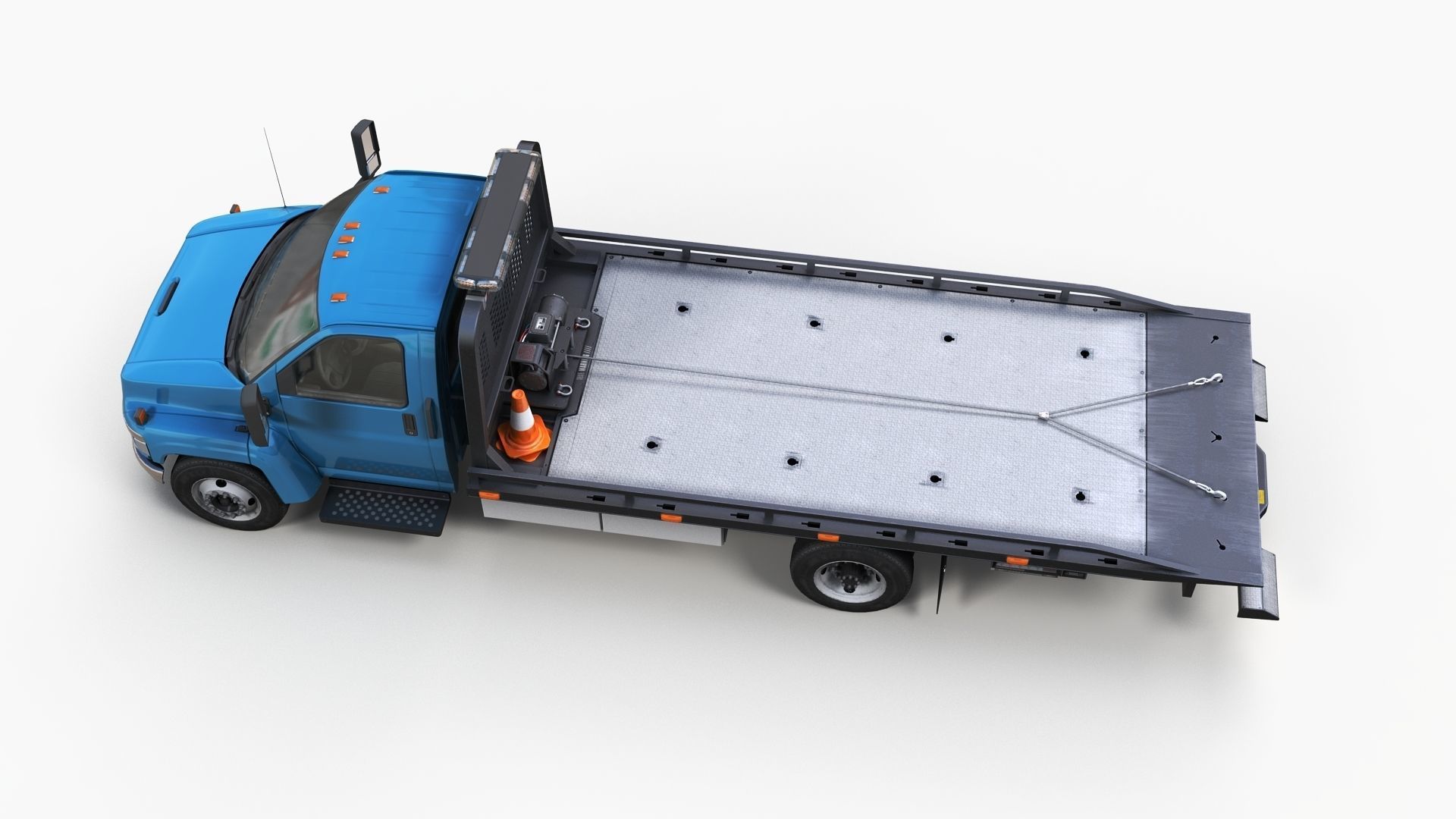 Towtruck Low-poly 3D model_5