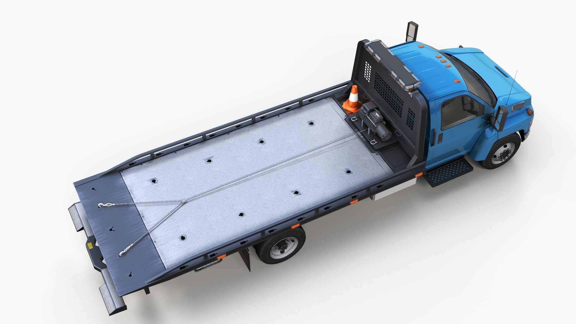 Towtruck Low-poly 3D model_7