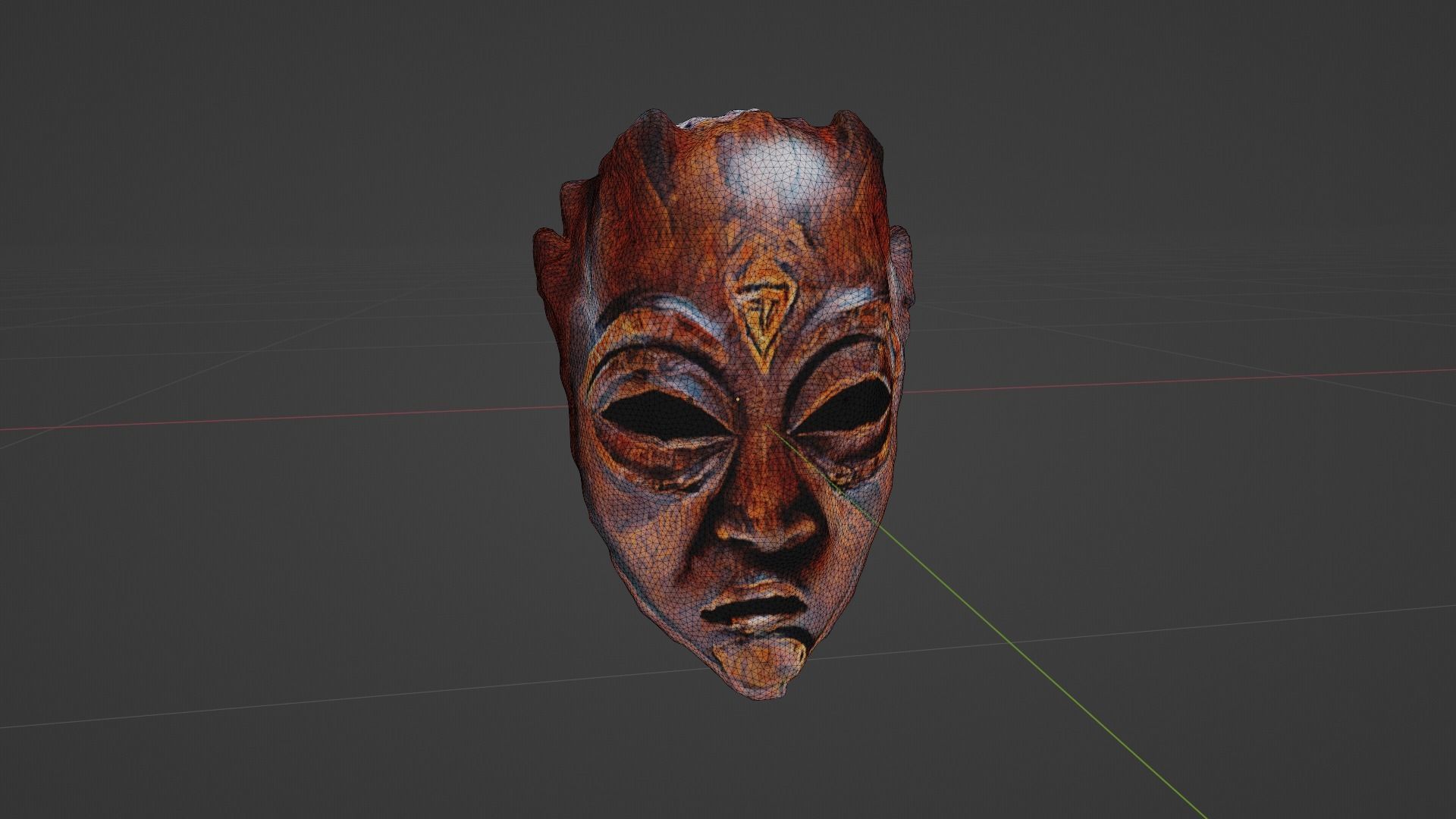 Cosplay Mask Low-poly 3D model_8