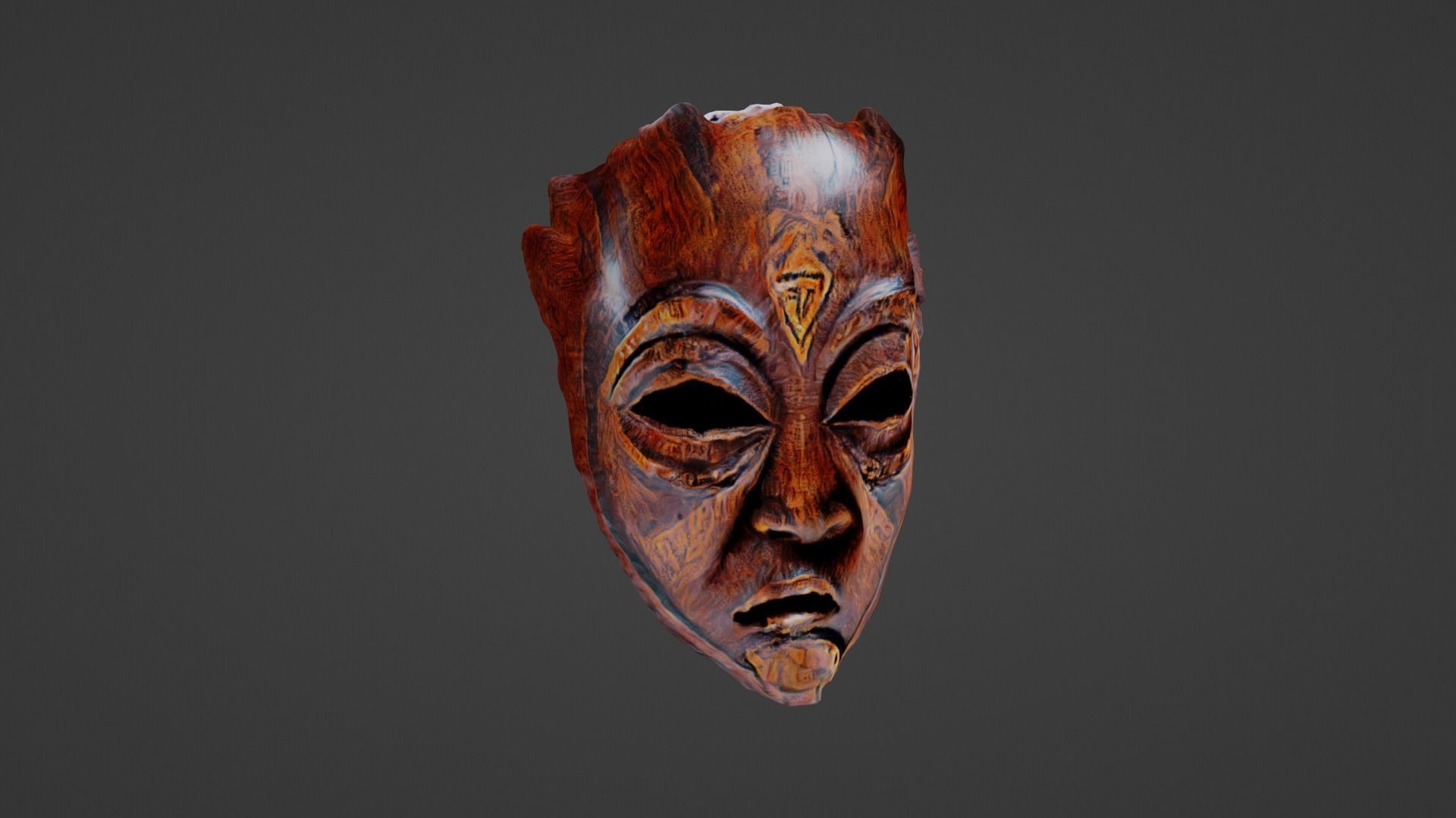 Cosplay Mask Low-poly 3D model_3