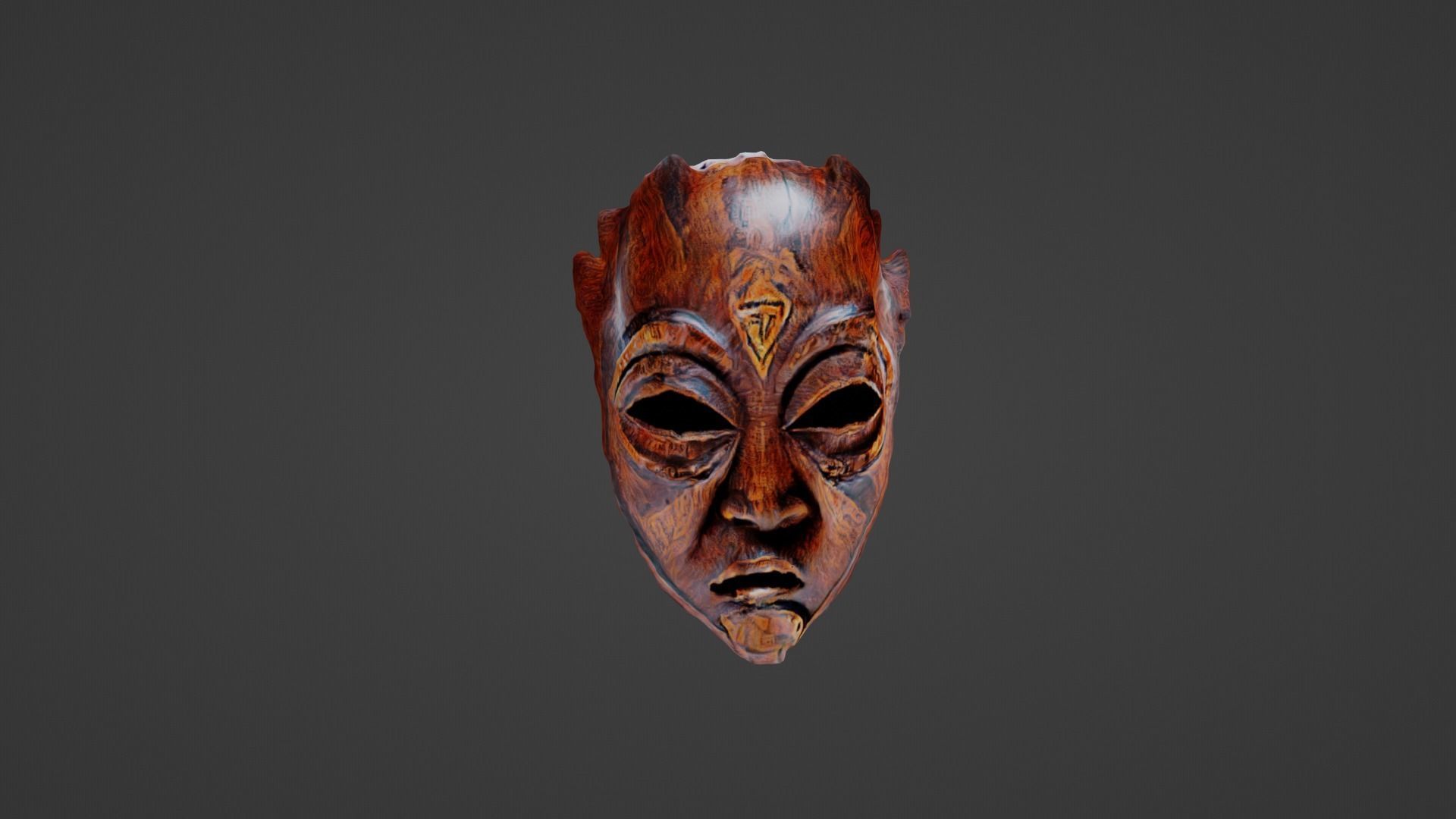 Cosplay Mask Low-poly 3D model_5