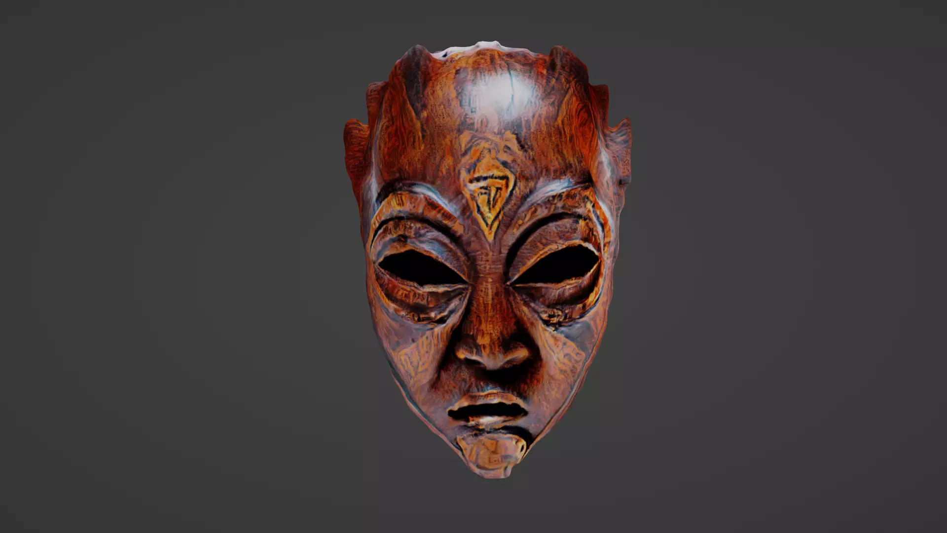 Cosplay Mask Low-poly 3D model_0