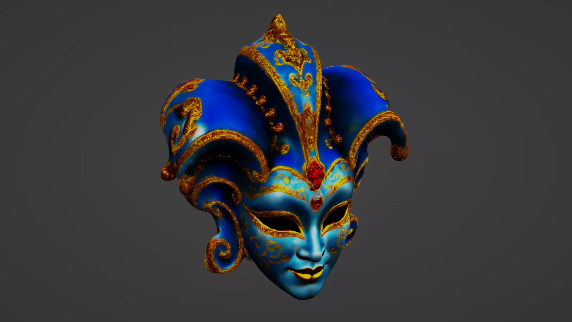 Cosplay Mask Low-poly 3D model_0