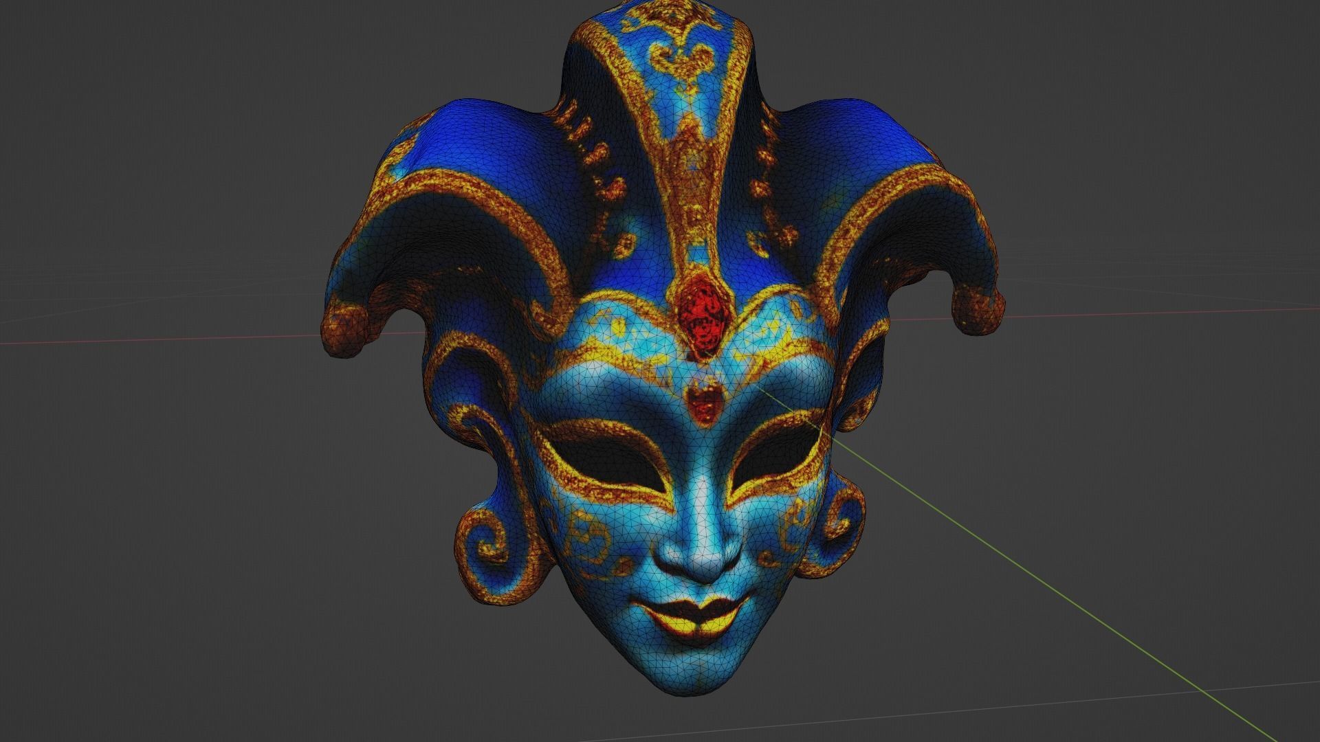 Cosplay Mask Low-poly 3D model_8