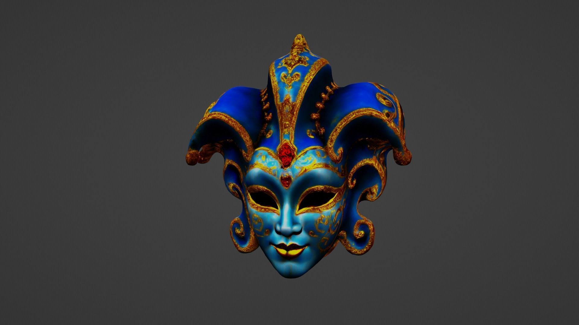 Cosplay Mask Low-poly 3D model_4