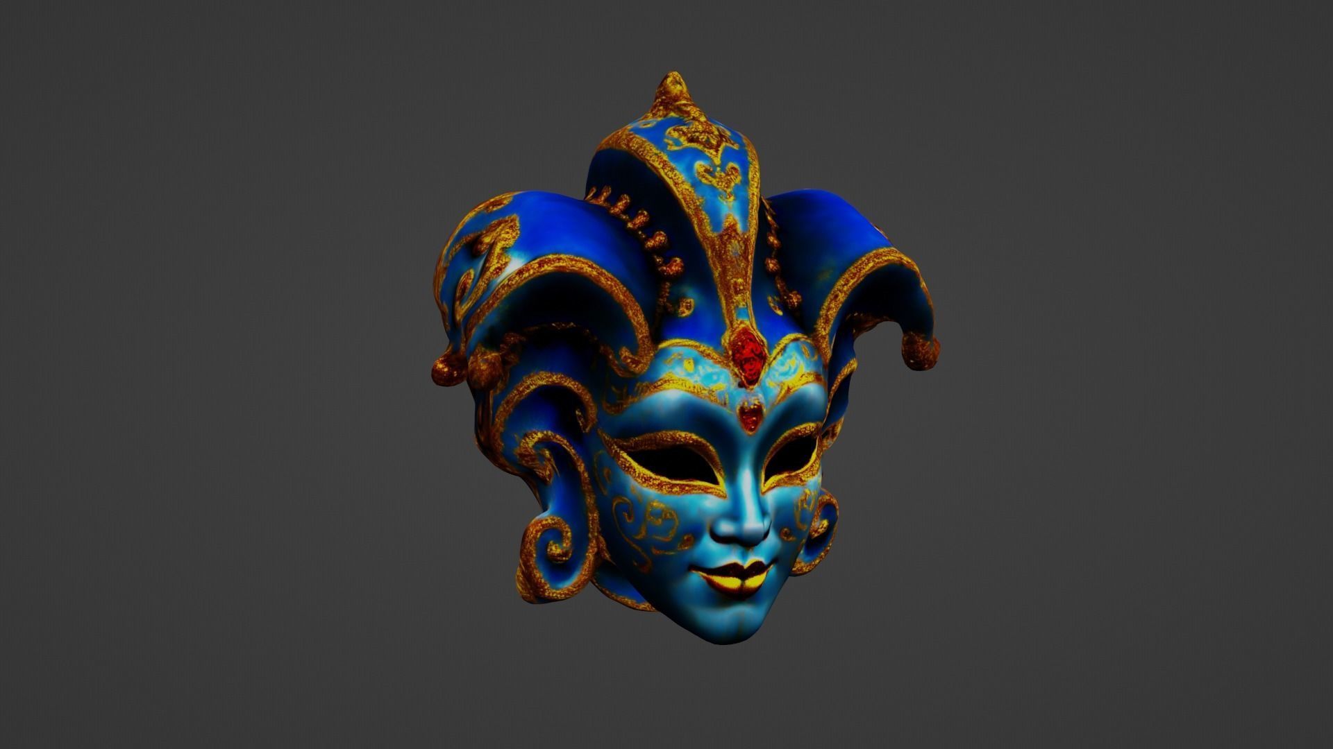 Cosplay Mask Low-poly 3D model_3