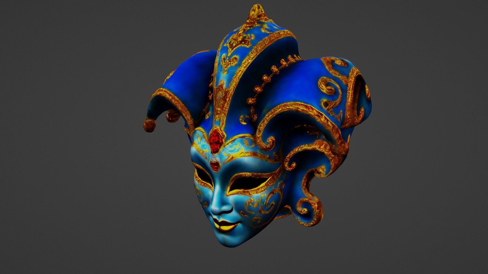 Cosplay Mask Low-poly 3D model_2