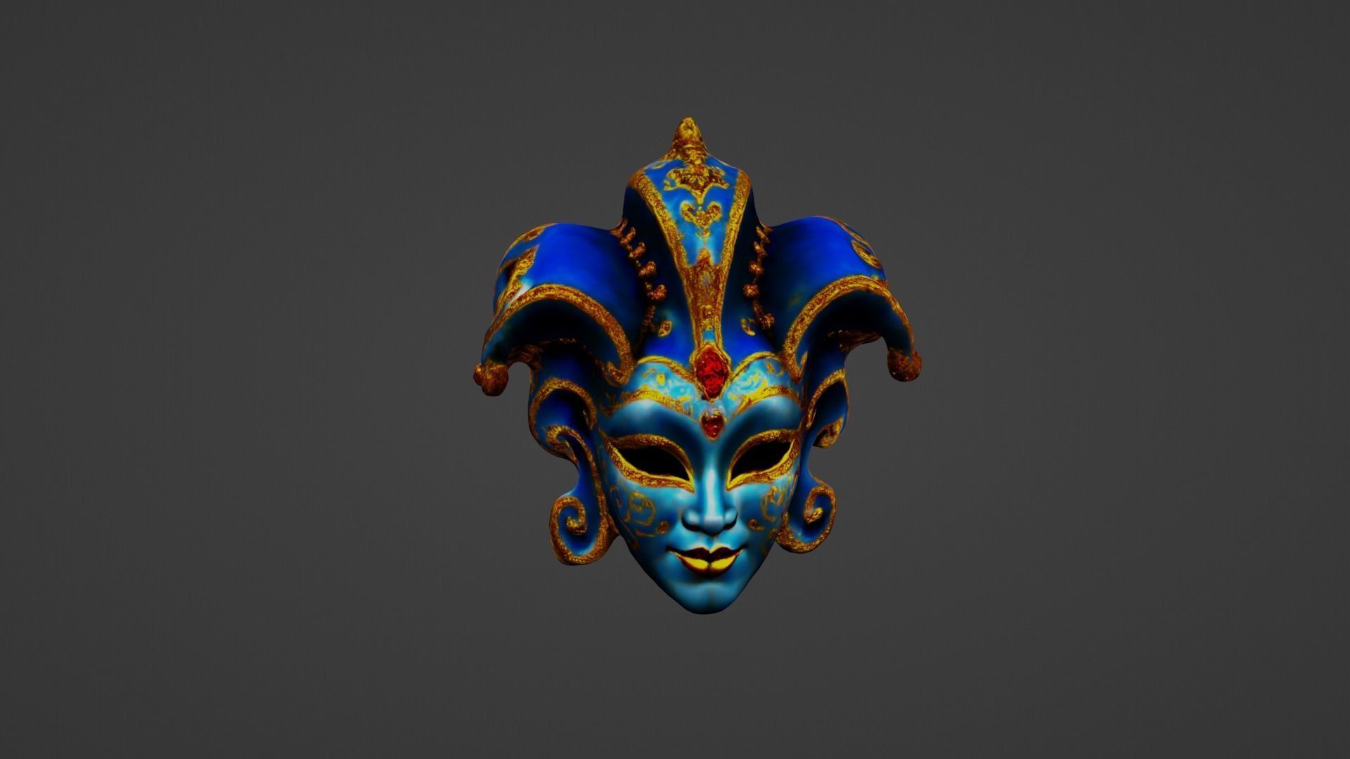 Cosplay Mask Low-poly 3D model_5
