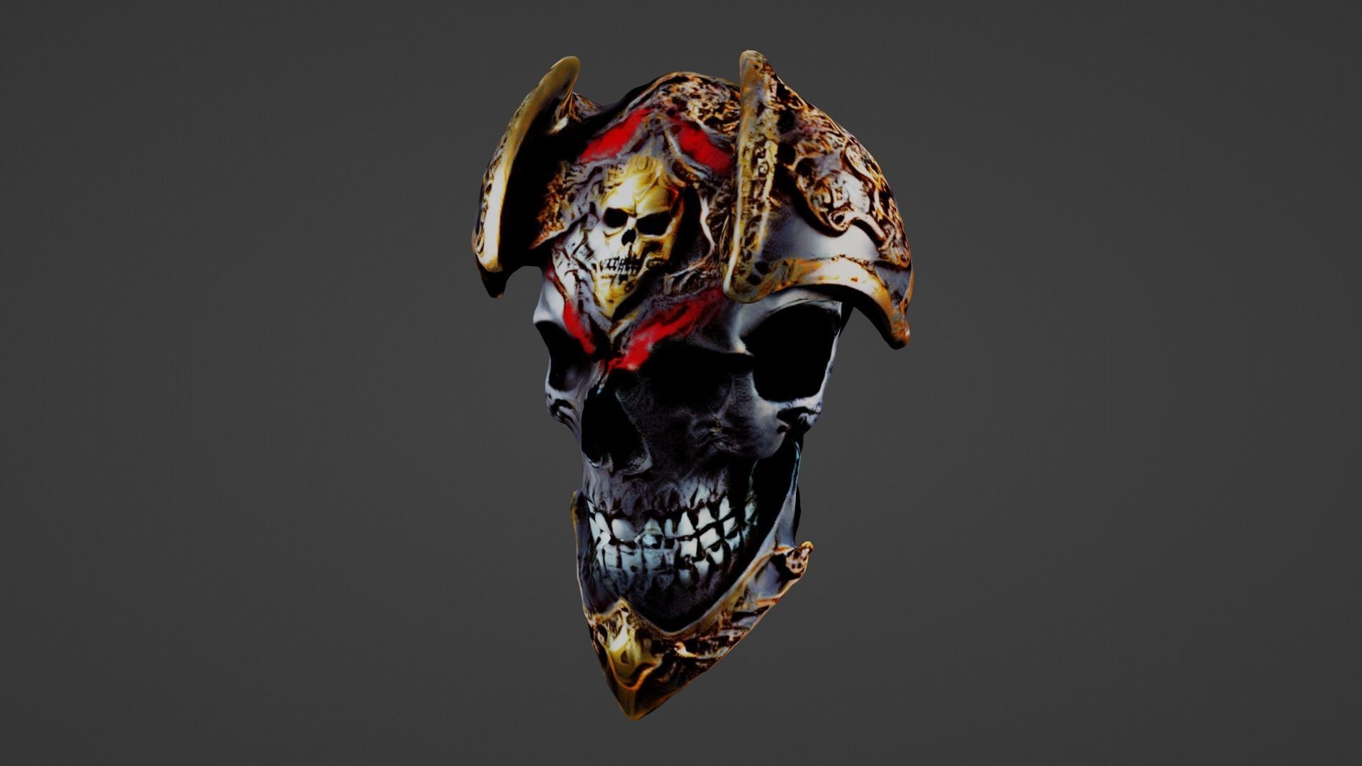 Cosplay Mask Low-poly 3D model_2