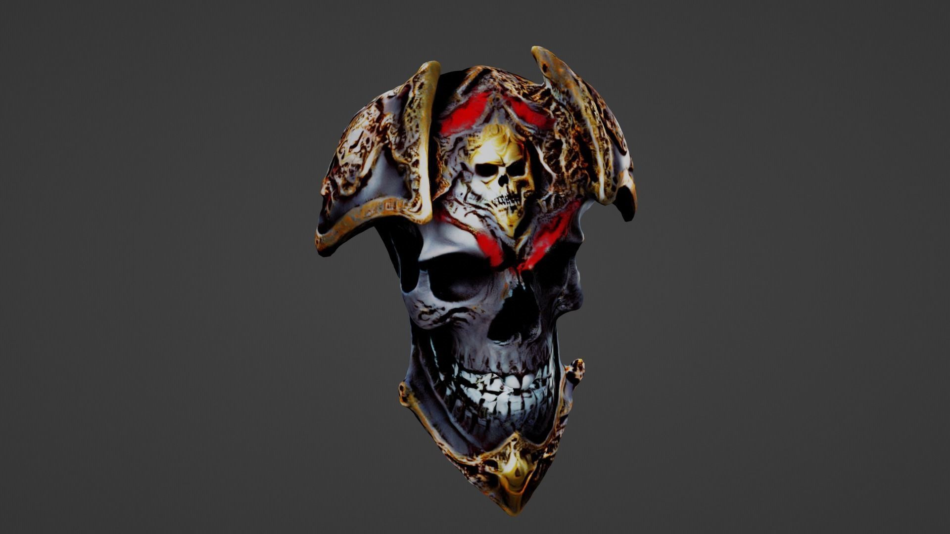 Cosplay Mask Low-poly 3D model_1