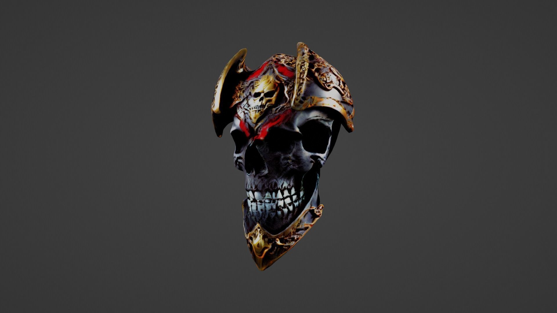 Cosplay Mask Low-poly 3D model_6