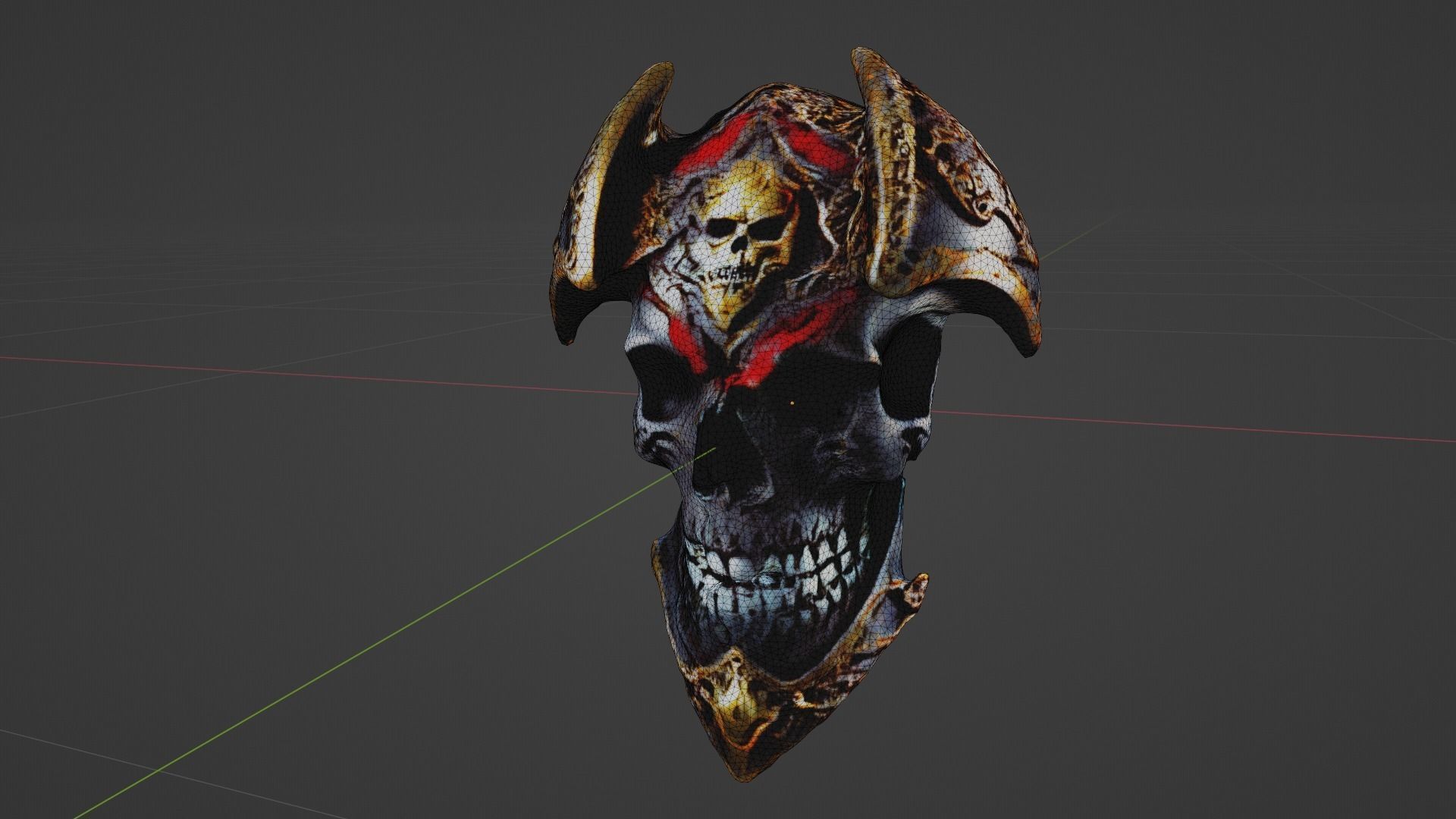 Cosplay Mask Low-poly 3D model_8