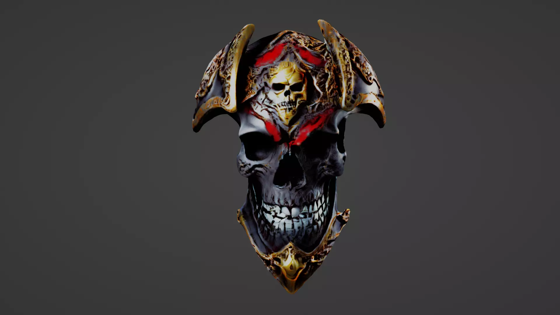 Cosplay Mask Low-poly 3D model_0