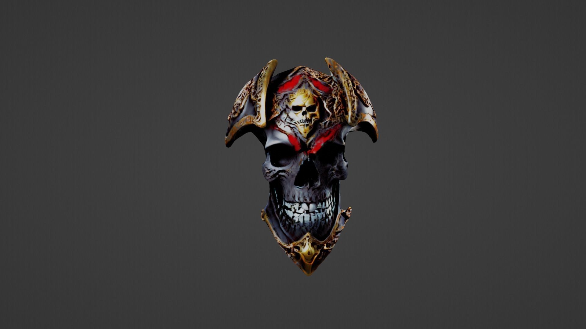 Cosplay Mask Low-poly 3D model_5