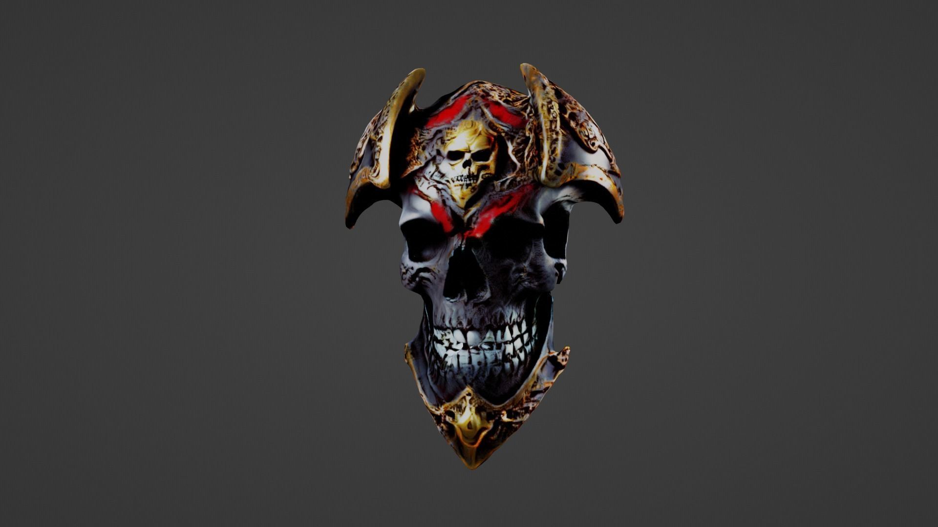 Cosplay Mask Low-poly 3D model_4