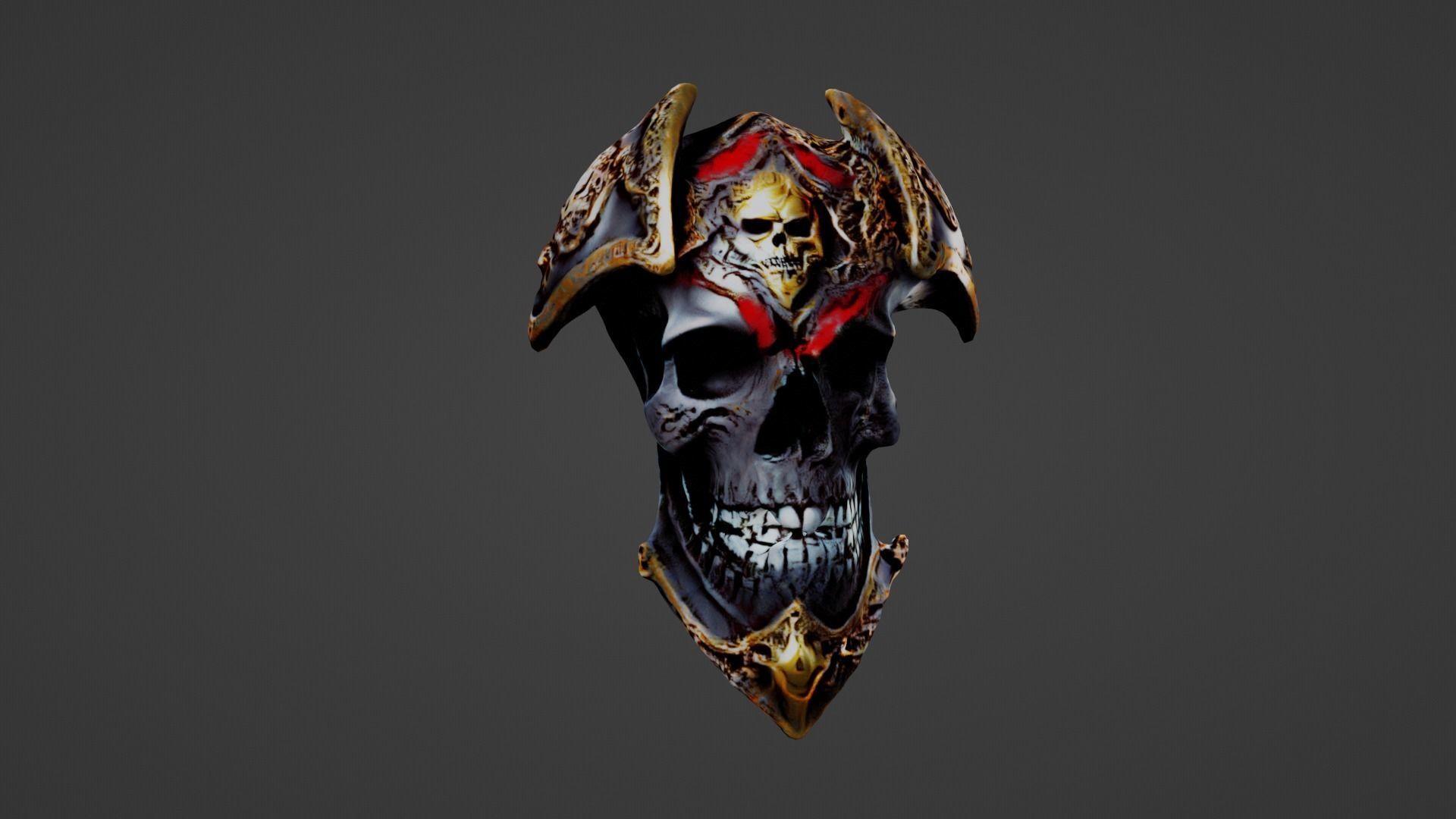 Cosplay Mask Low-poly 3D model_7