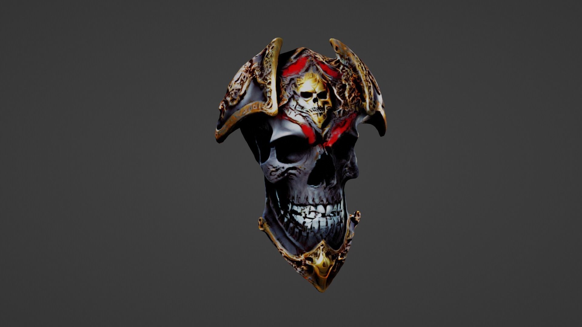 Cosplay Mask Low-poly 3D model_3