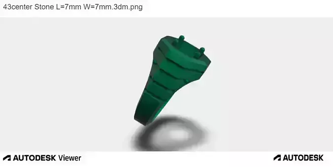 Elegant Mens 3D Ring Model with Round Center Stone