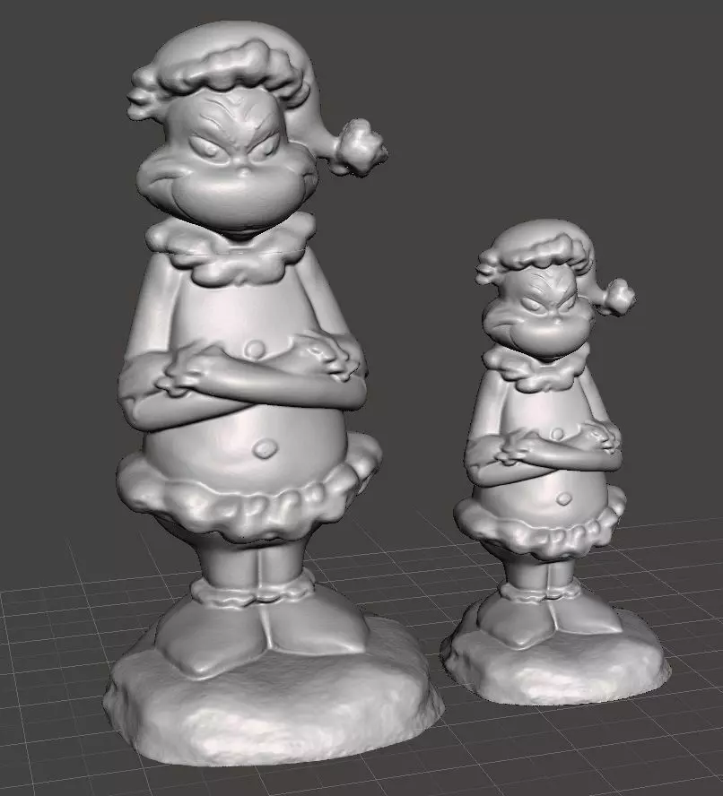  grinch 3 sizes statue 3D print model_0