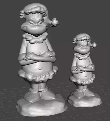  grinch 3 sizes statue 3D print model