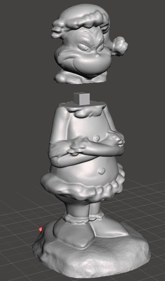  grinch 3 sizes statue 3D print model_1