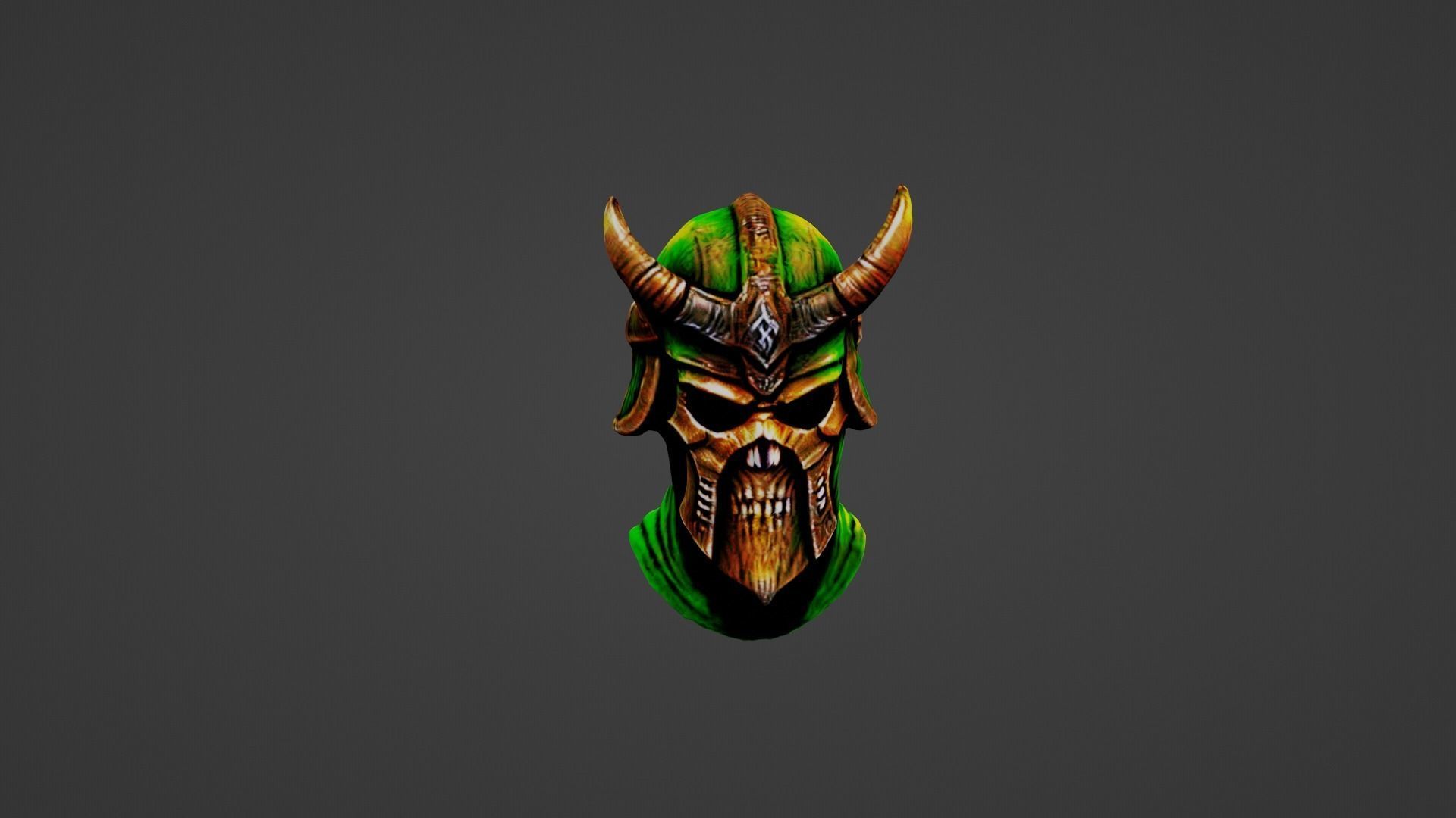 Halloween Mask Low-poly 3D model_5
