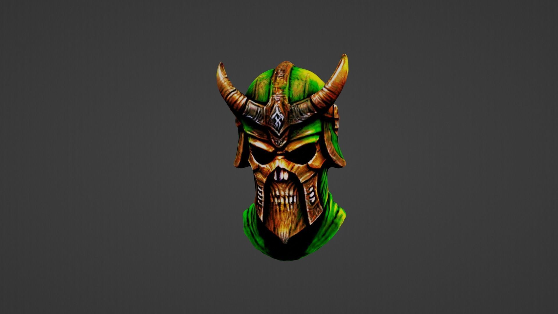 Halloween Mask Low-poly 3D model_4