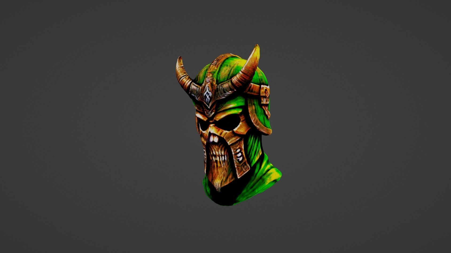 Halloween Mask Low-poly 3D model_6