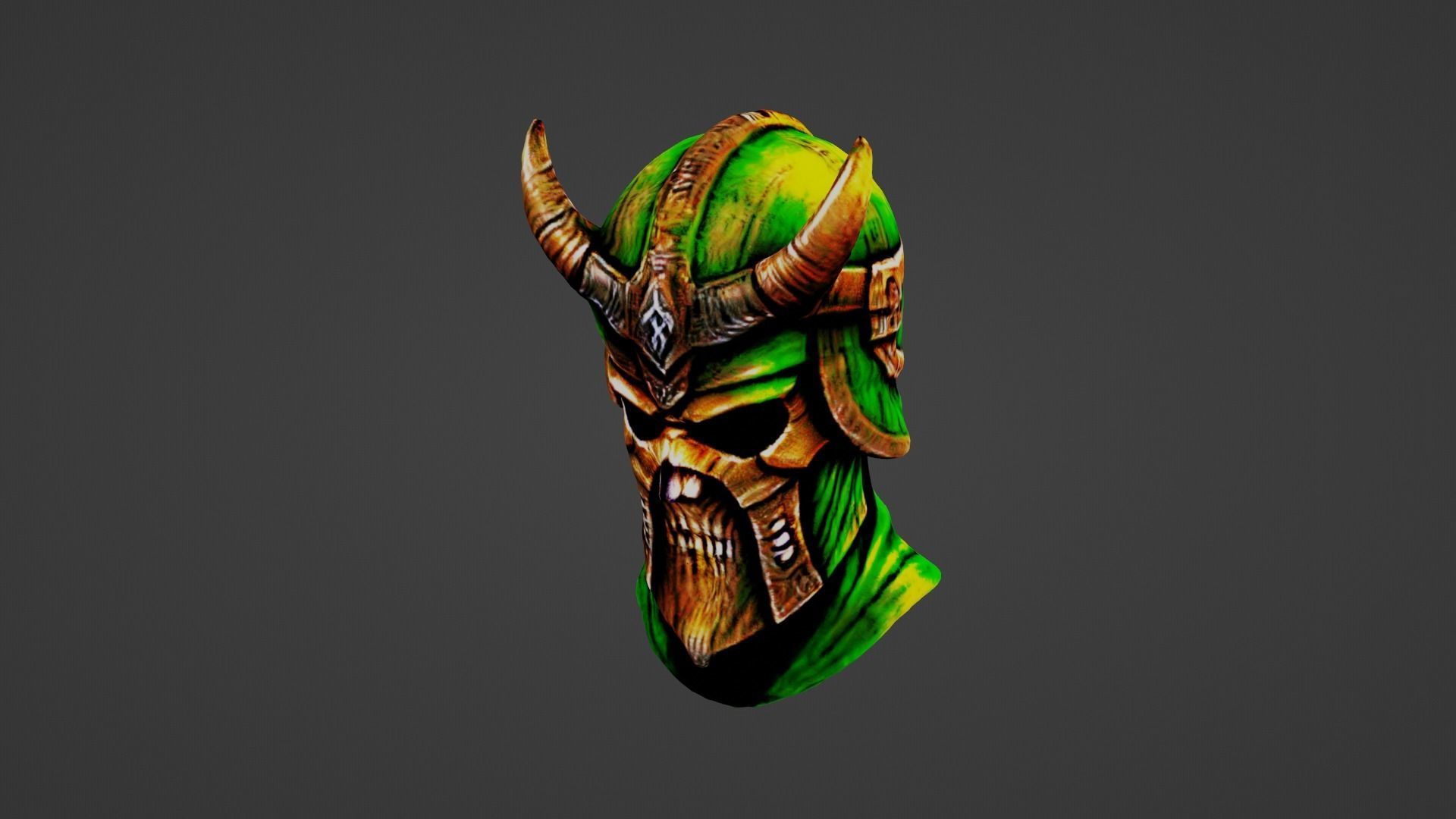 Halloween Mask Low-poly 3D model_2