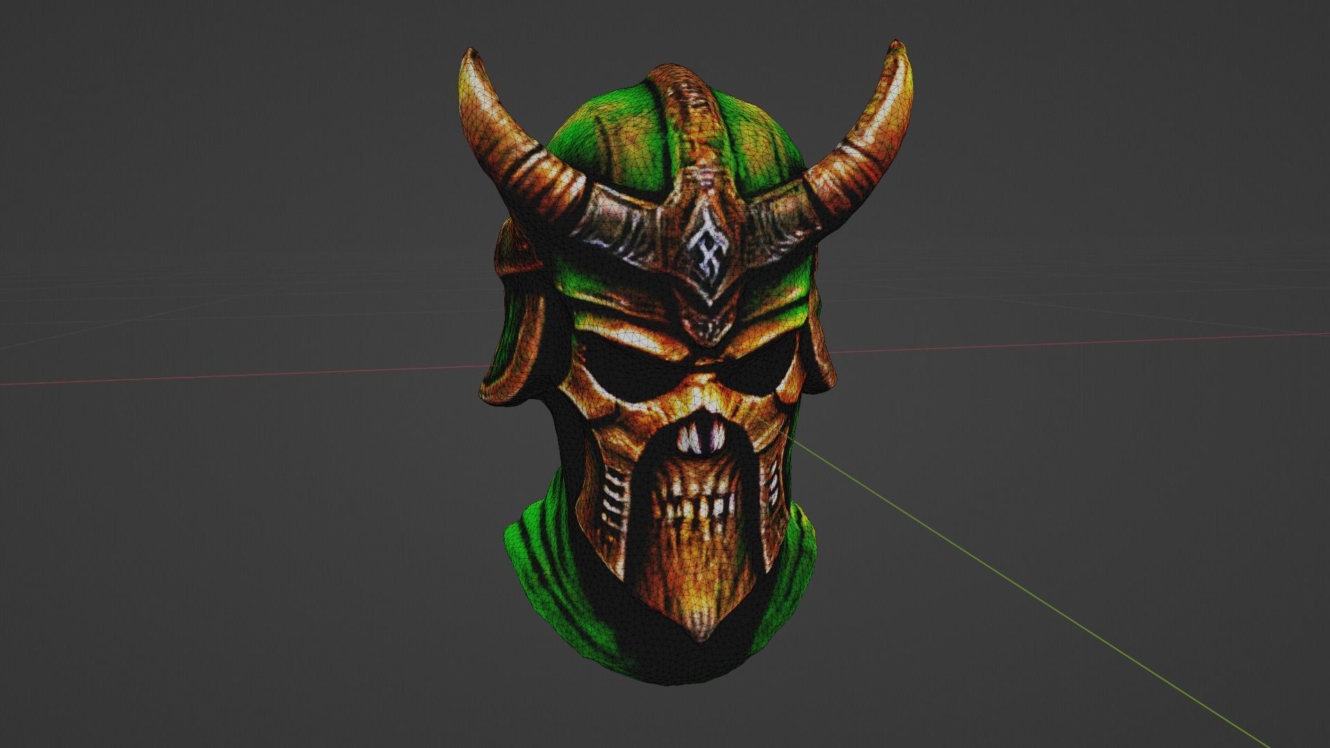 Halloween Mask Low-poly 3D model_8