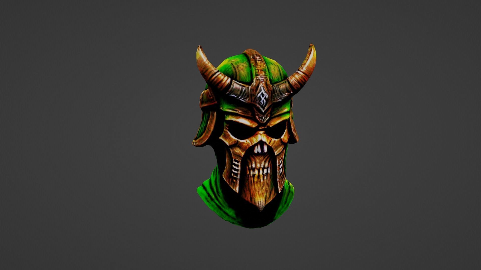 Halloween Mask Low-poly 3D model_7