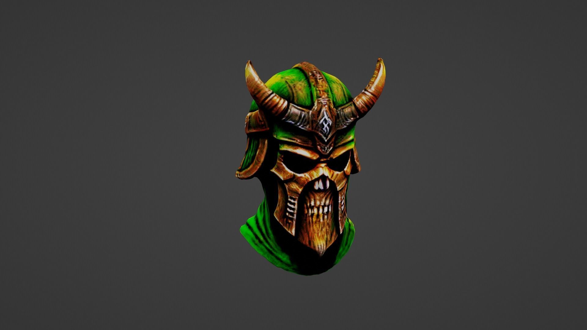 Halloween Mask Low-poly 3D model_3