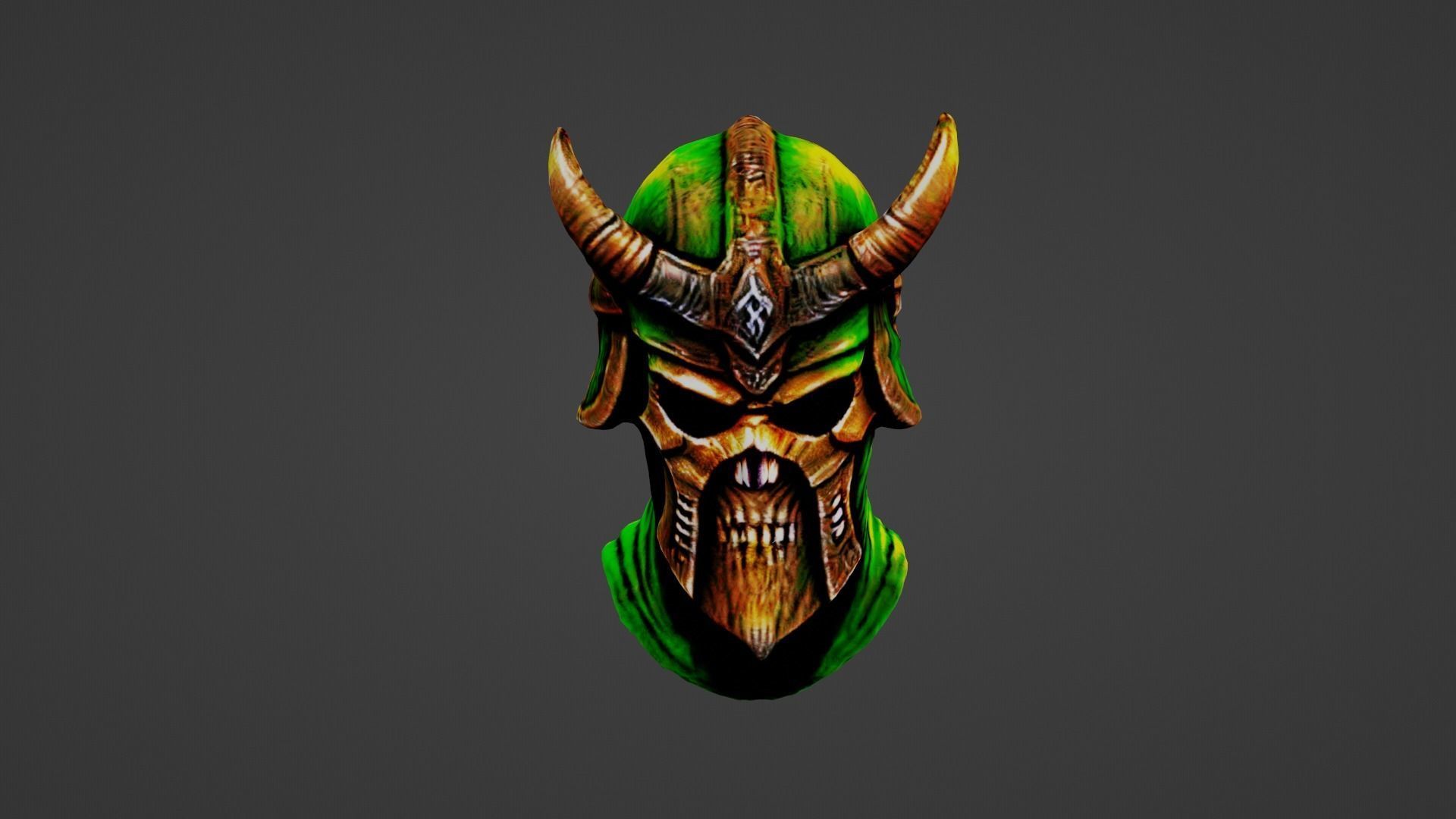 Halloween Mask Low-poly 3D model_1