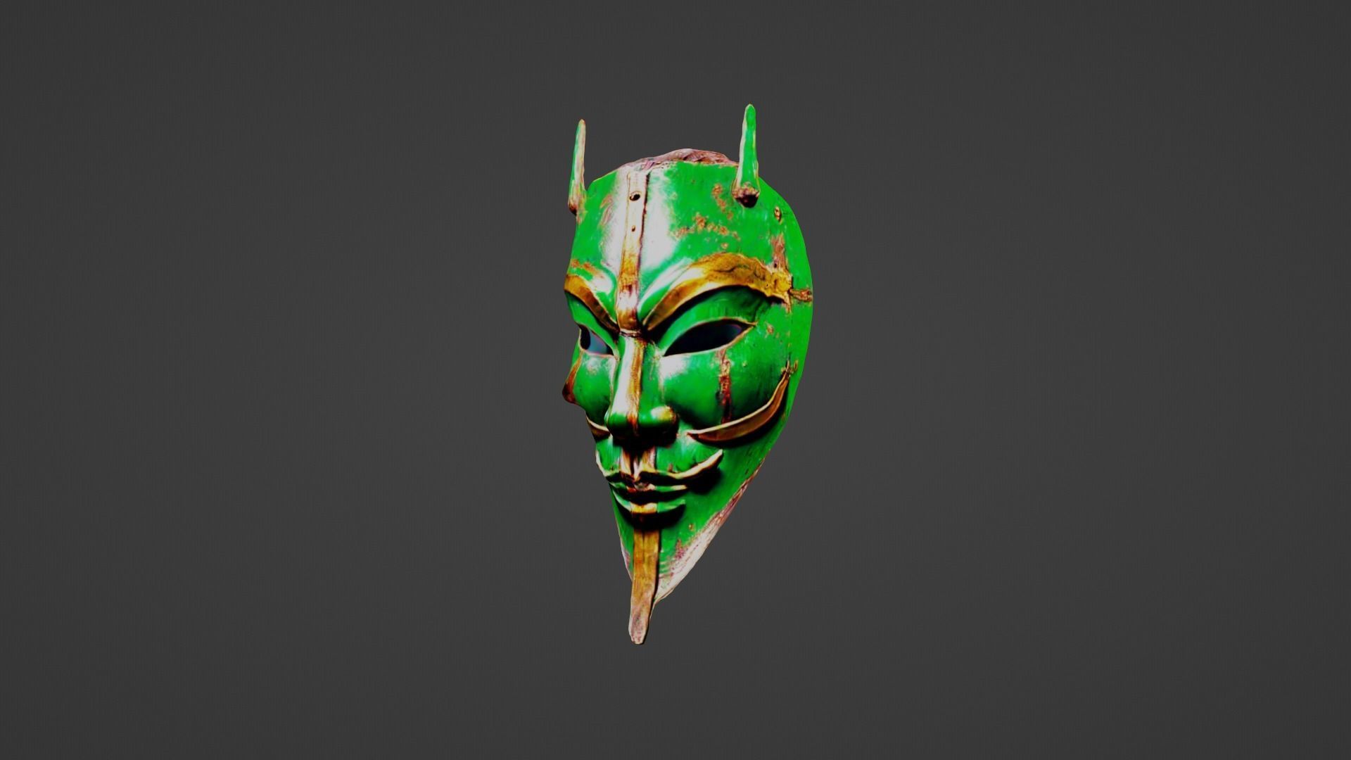 Halloween Mask Low-poly 3D model_6