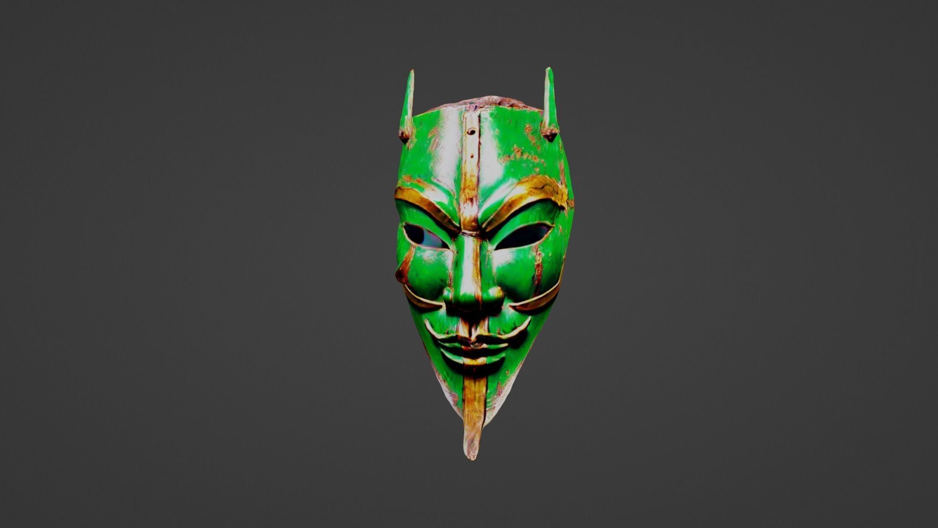 Halloween Mask Low-poly 3D model_4