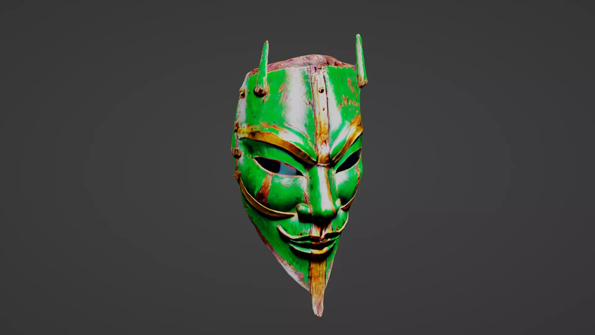 Halloween Mask Low-poly 3D model_0