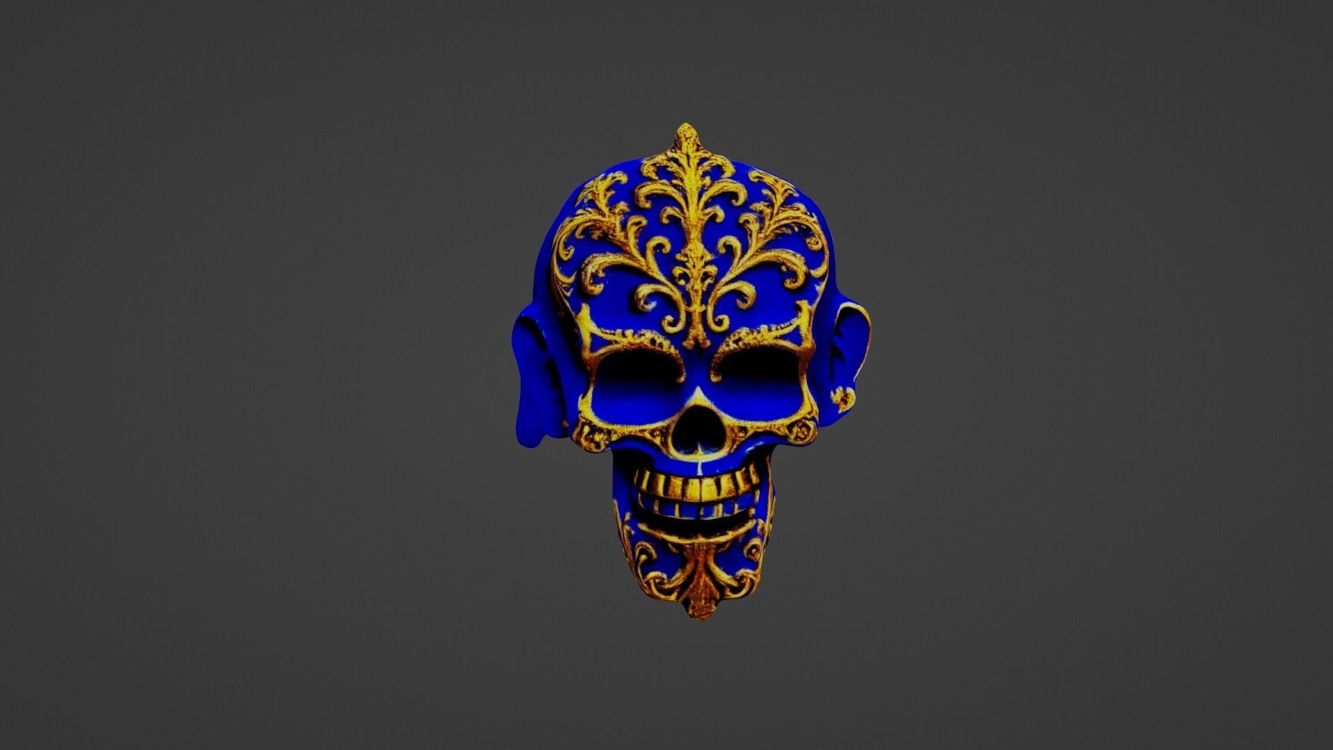 Halloween Mask Low-poly 3D model_5