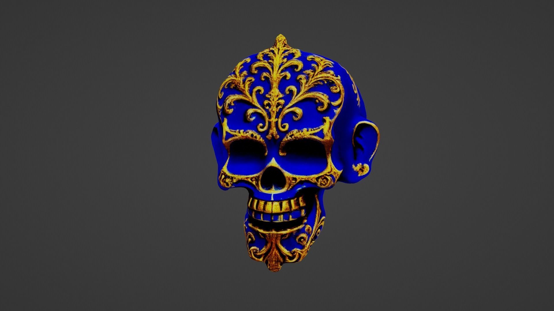 Halloween Mask Low-poly 3D model_4