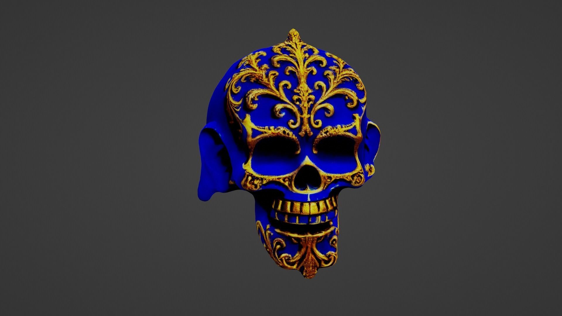 Halloween Mask Low-poly 3D model_7
