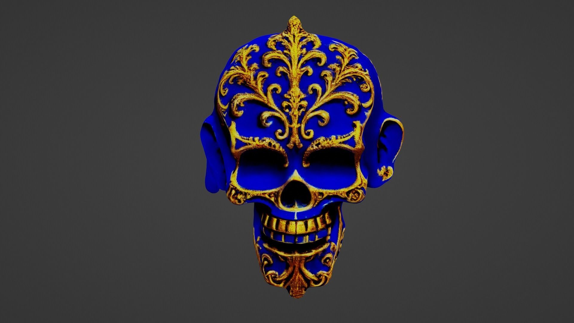 Halloween Mask Low-poly 3D model_1