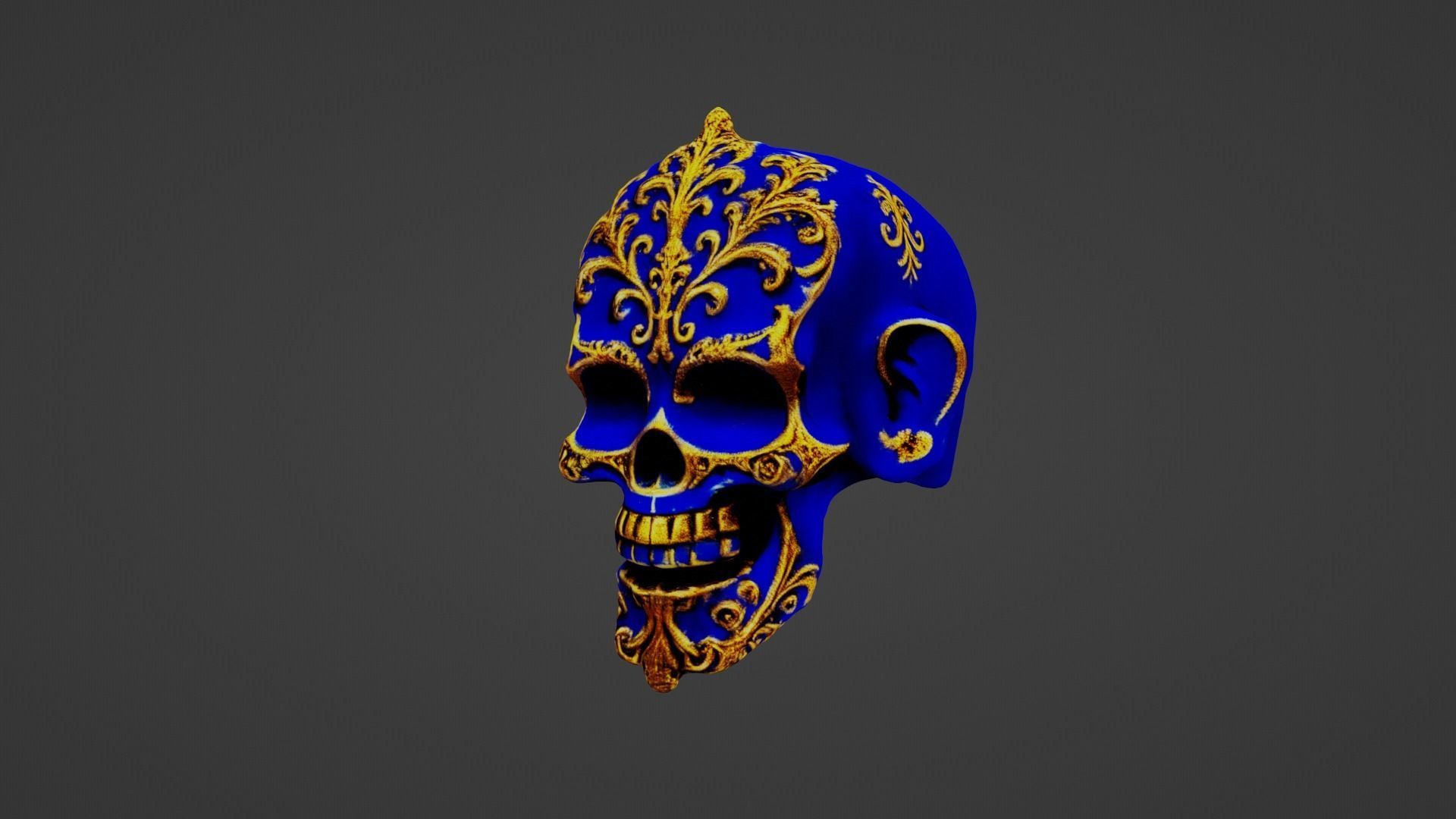 Halloween Mask Low-poly 3D model_6