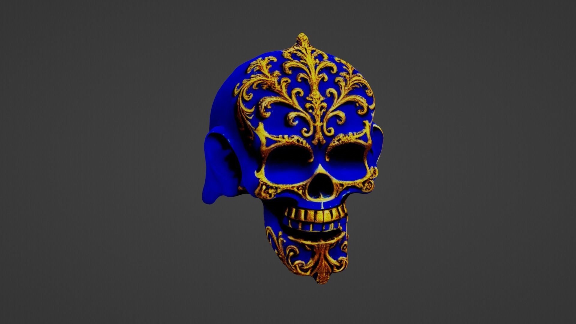 Halloween Mask Low-poly 3D model_3