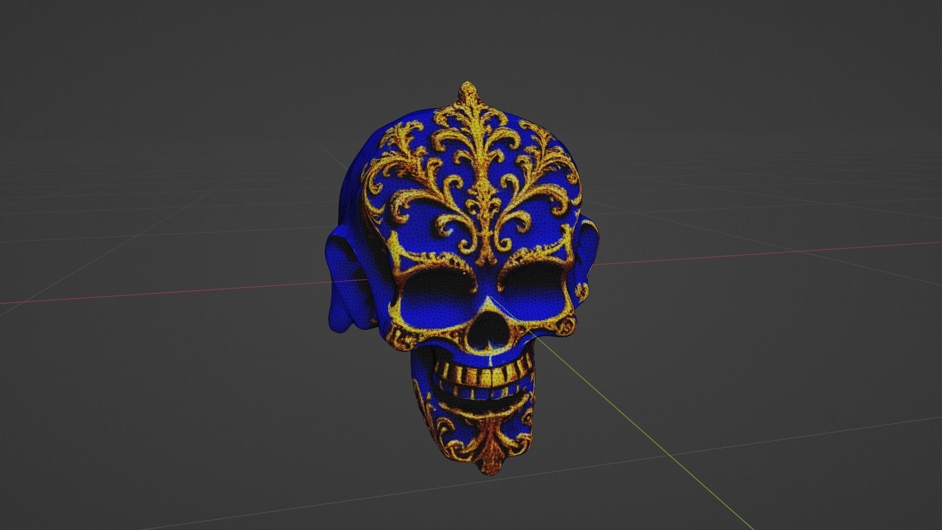 Halloween Mask Low-poly 3D model_8